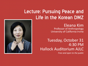 Poster of the Pursuing Peace and Life in Korean DMZ event