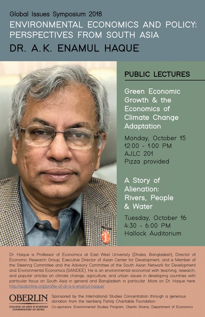 Poster of the Environmental Economic and Policy: Perspective from South Asia event