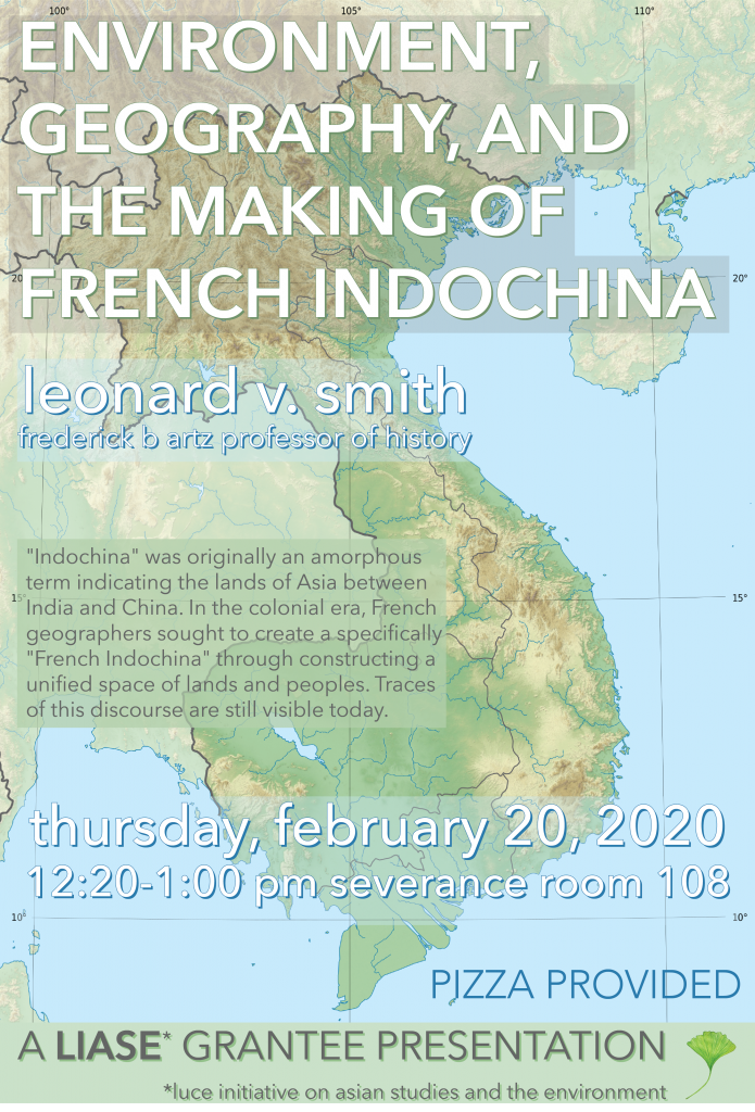Poster of Environment, Geography, and the Making of French Indochina event